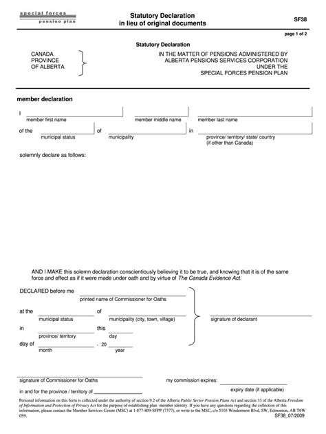 Fillable Statutory Declaration Form Printable Forms Free Online