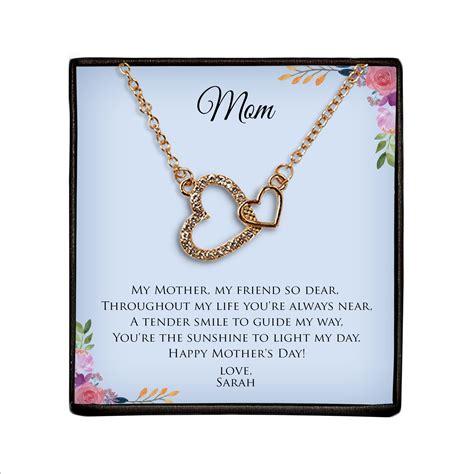 Mothers Day Jewelry Message Card Mothers Day Necklace Card Etsy