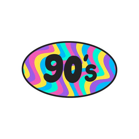 Hand Drawn Doodle Element In 90s 2000s Y2k Trendy Style Rainbow Sign