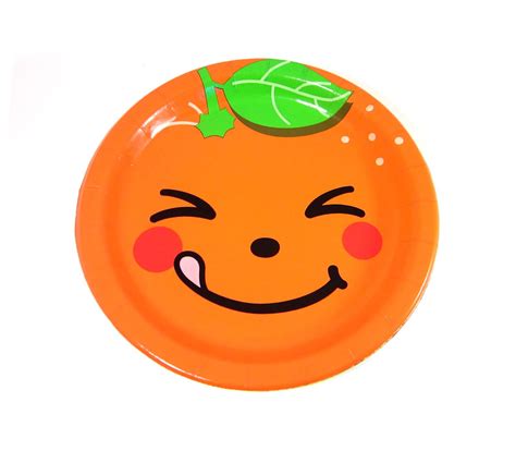 Paper Plates Set Of 6 Large Happy Face Fruit Party Plates Party