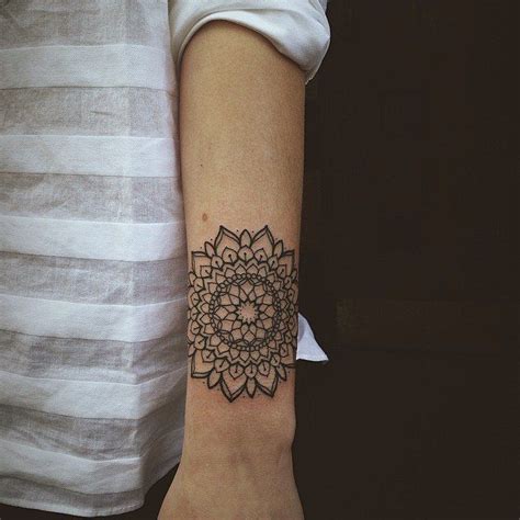 Geometric Tattoo Tatouage Mandala Linework Sur Avant Bras Femme