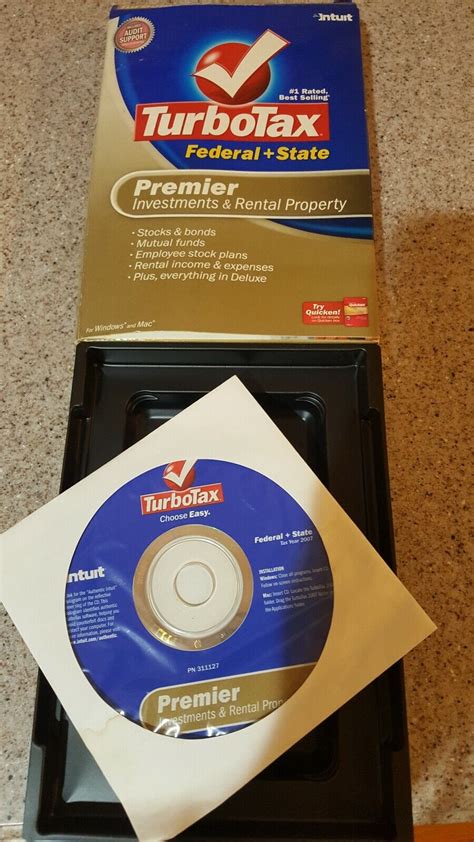 2007 Intuit TurboTax Federal State Premier Investments And Rental