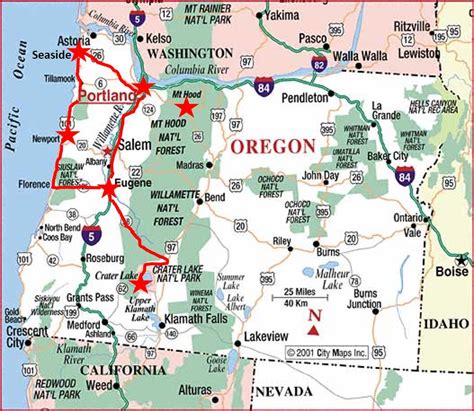 Southern Oregon Map With Cities United States Map