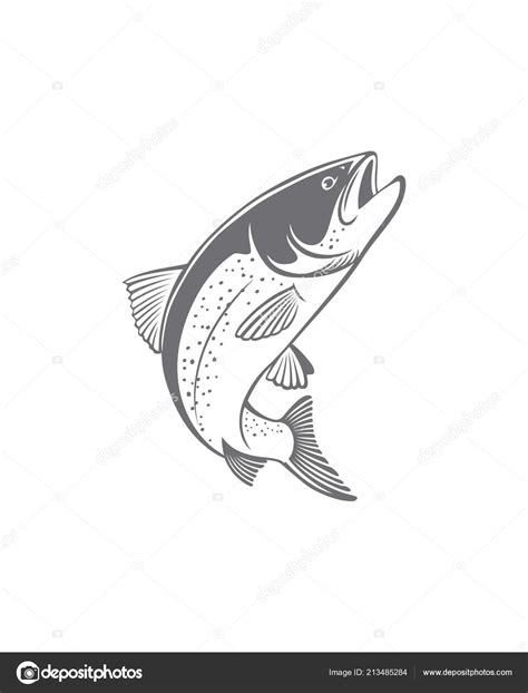 Trout Fish Icons White Background Stock Vector Image By ©kvasay 213485284