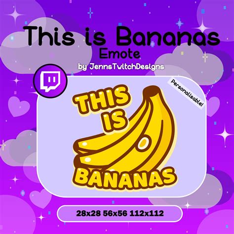Twitch Emote This Is Bananas Etsy
