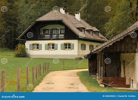 Alpine Bavarian Housest Bartholomakonigsseegermany Royalty Free