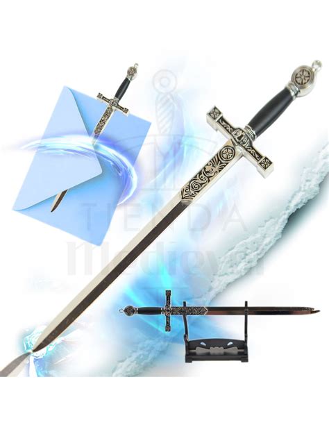 Letter Opener With Excalibur Sword Support 21 Cm ⚔️ Medieval Shop