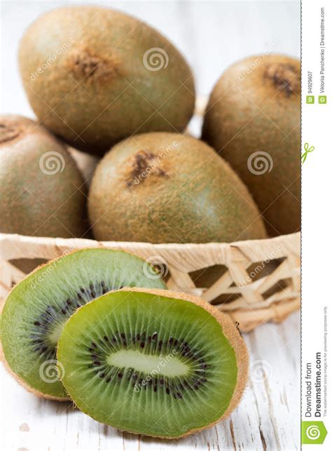 Fresh Kiwi Fruit Whole And Cut Stock Image Image Of Dessert Taste