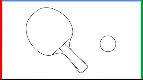 How To Draw A Table Tennis Racket And Ball Step By Step For Beginners