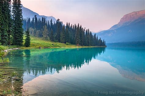 Dusk Emerald Lake Yoho National Park British Columbia Canada A