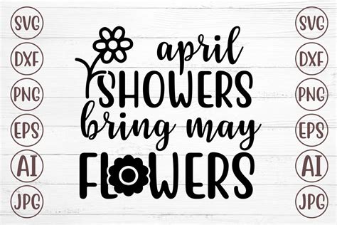 April Showers Bring May Flowers Graphic By Svgmaker · Creative Fabrica