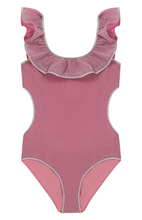 Слитный купальник Oseree детского розового цвета — купить в интернет