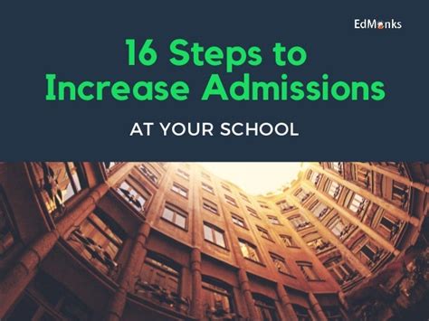 16 Steps To Increase School Admissions