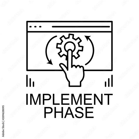 Implement Phase Icon Element Of Web Development Signs With Name For