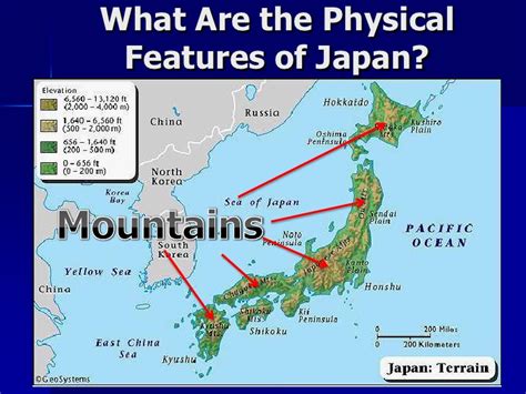 Elevation map of japan with roads and cities. Lesson 2 Japan Physical Features And Climate
