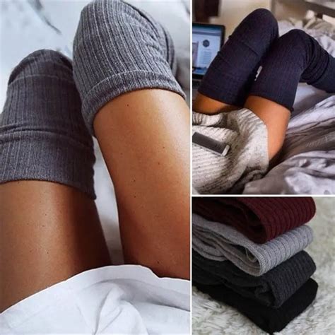 2016 Fashion Sexy Warm Long Cotton 6 Colors Stocking Over Knee Stocking And Women Winter Knee