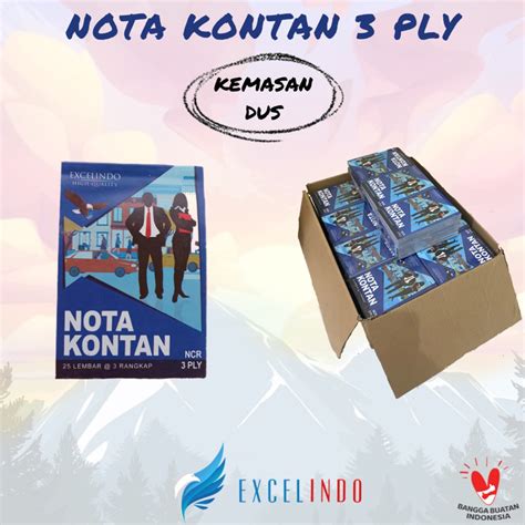 Jual 1 Dus Buku Nota Kontan 3 Ply Ncr Merk Excelindo Shopee Indonesia