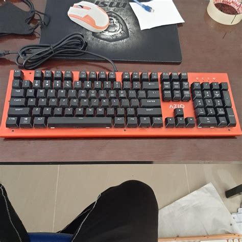 Jual Azio Mk Hue Red Blue Black Backlit Mechanical Gaming Keyboard Usb
