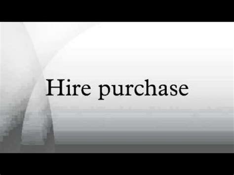 There are two types of insurance. Hire purchase - YouTube
