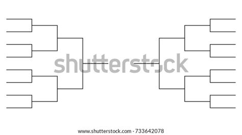 16 Team Tournament Bracket Templates Stock Vector Royalty