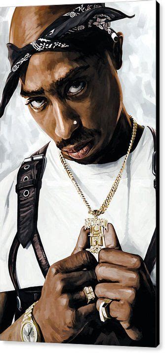 Tupac Shakur Paintings Canvas Print Featuring The Painting 2pac Tupac