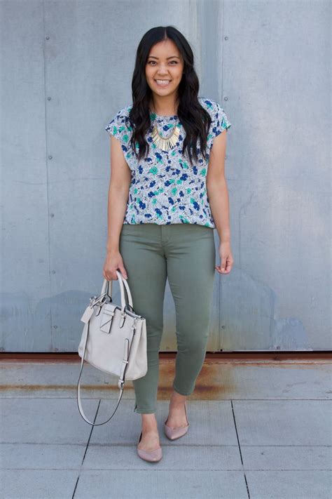 Three Olive Green Pants Outfits Dressed Up Down For Work And Casual