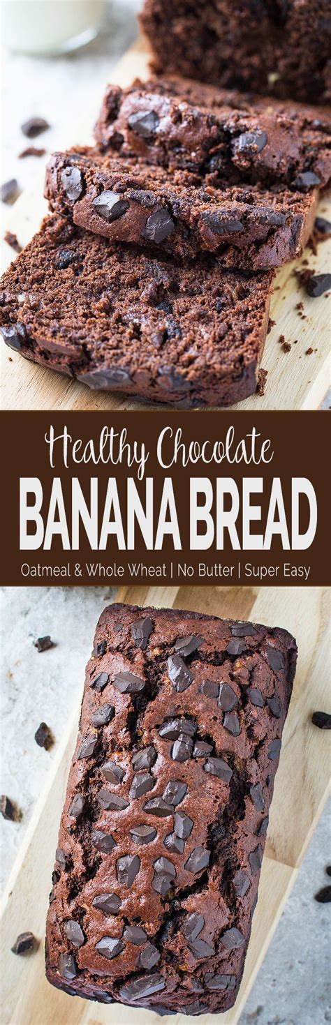 Healthy Chocolate Banana Bread | Recipe | Chocolate banana ...