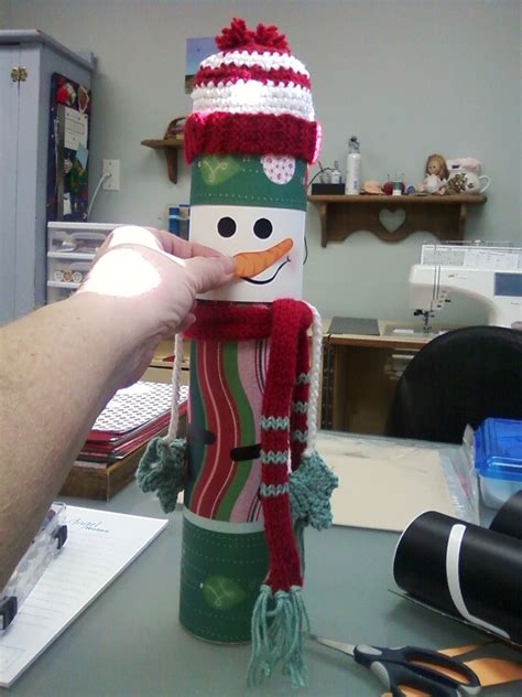 Pringle Can Snowman Christmas Decoration Crafts Pinterest Snowman