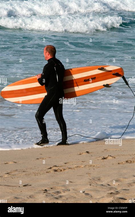 Surfing At Porthmeor Beach St Ives Cornwall Stock Photo Alamy
