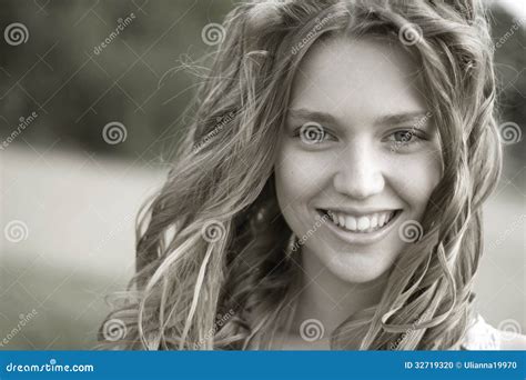 Model Smiling Portrait Stock Photo Image Of Woman Face 32719320
