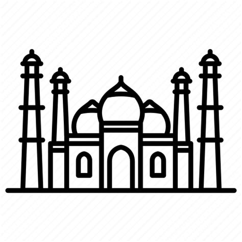 India Landmark Sight Taj Mahal Temple Icon Download On Iconfinder