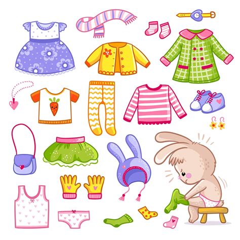 Premium Vector Vector Set With Clothes In Cartoon Style