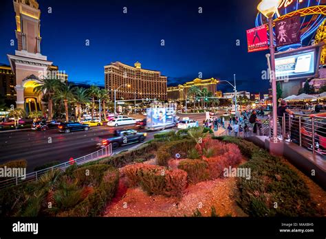 The Strip By The Bellagio Las Vegas Narvarda Usa Stock Photo Alamy