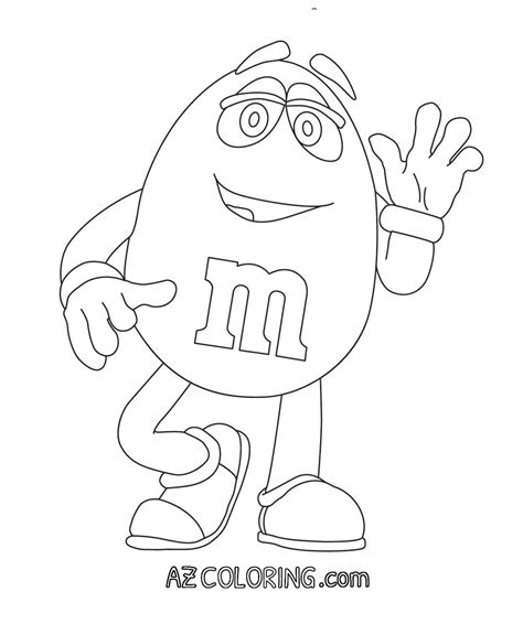 M&m Coloring Page  Coloring Home