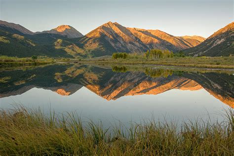 Twin Lakes Reflection Autumn Photograph By Aaron Spong Fine Art America