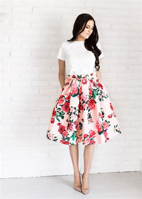 Pin By Destiny 1 On Apostolic Floral Skirt Outfits Floral Outfit Fashion