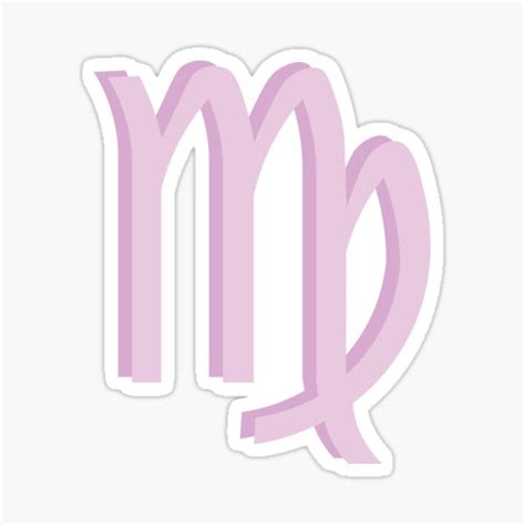 Pink Virgo Zodiac Sign Sticker For Sale By Lilyysarahh Redbubble