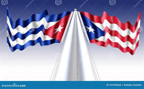 Bandeira De Cuba E Porto Rico