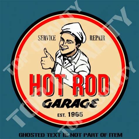 Hot Rod Garage Decal Sticker Rat Rod Hot Rod Vintage Americana Retro