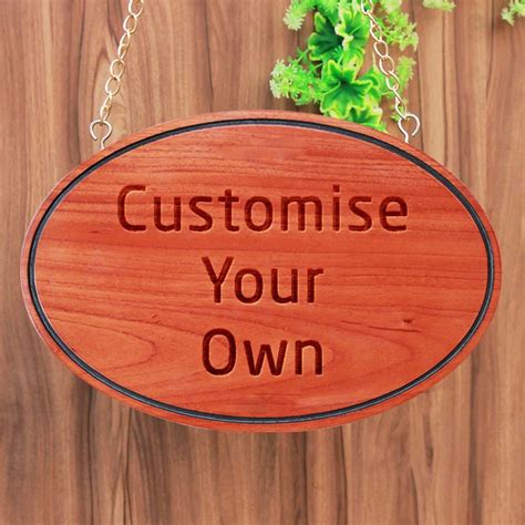 Customize Your Own Oval Hanging Sign Custom Wood Sign Personalized Signs