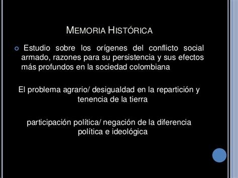 Educación Para La Paz Memoria Histórica