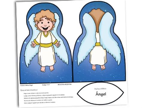 Muñeco Para Armar Ángel Actividades De La Biblia Biblia Para Niños