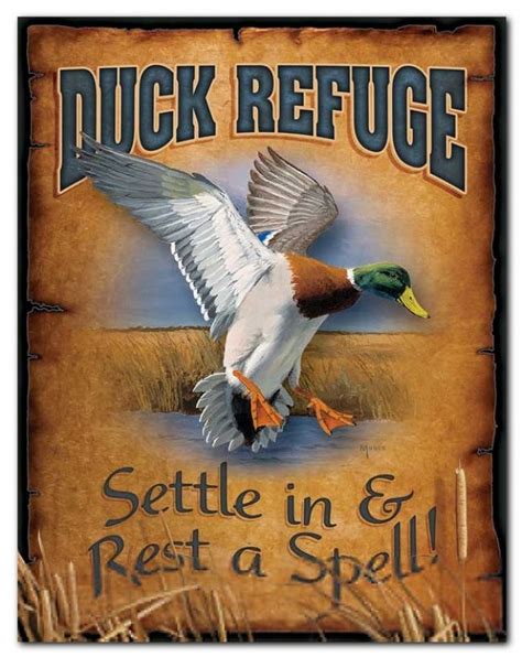 Duck Refuge Tin Signfor 1299 Duck Decor Duck Hunting Decor
