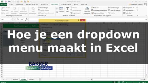 Drop Down Menu In Excel Maken Een Handige Uitleg Voor Beginners