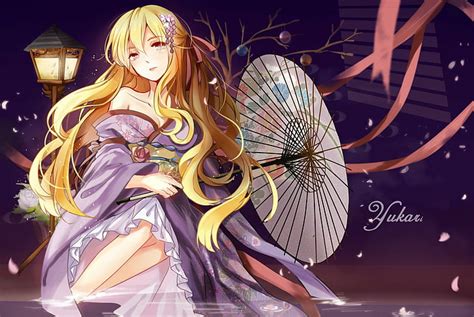 Online Crop Hd Wallpaper Anime Touhou Blonde Long Hair Umbrella