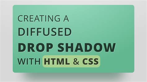 Creating A Diffused Drop Shadow With Only HTML CSS YouTube