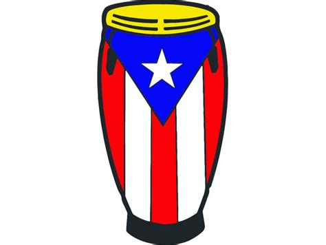 Puerto Rico Rican Bongo Drum Flag San Juan Island Country Etsy Australia