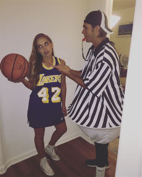 referee and a basketball player diy costume ♡ daniellebonita ♡ basketball costume halloween