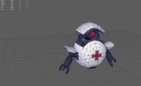 Medic Bot Free Vr Ar Low Poly 3d Model Animated Cgtrader