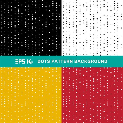 Set Of Abstract Geometric Dots Pattern Circles Of Random